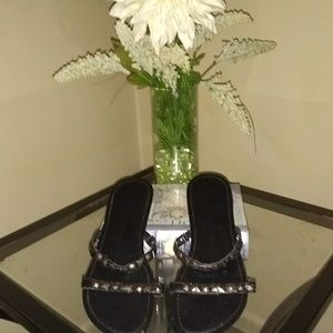 Bundle 2 items for $30! Black Metal Sandles!